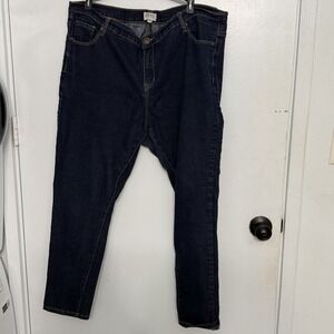 Indie Bleu Modern Minimalist Casual Americana Dark Wash Skinny Jeans Size 18